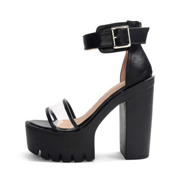 pvc platform shoes