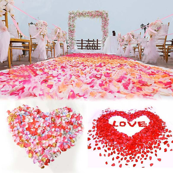 500Pc Wedding Rose Petals Decorations Artificial Flowers Girl Throwing DIY  Romantic Wedding Scenes Arrange Flower Decorative Supplies