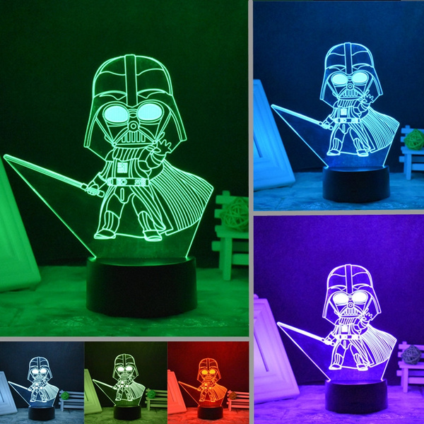 Rgb Star Wars Darth Vader 3d Night, Darth Vader Table Lamp