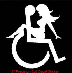 Car Sticker, Laptop, handicapable, Funny
