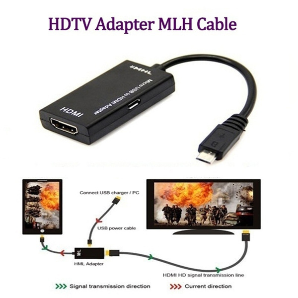 Blive ved malt Asien Micro USB to HDMI TV Out HDTV MHL Adapter Cable for Phone or Tablet | Wish