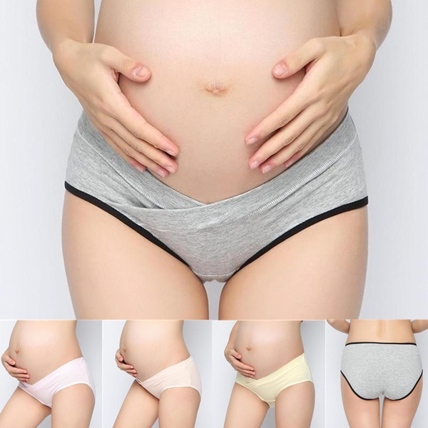 Maternity Capri Pants low-waisted Cotton Maternity for Pregnant Women Plus  Size Solid Color Pregnancy Clothes