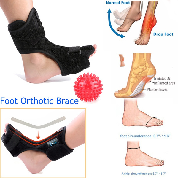 Plantar Fasciitis Night Splint Adjustable Foot Drop Ankle Brace Support Toe  Pain