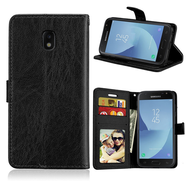 Fashion Grind Leather Stand Wallet Flip Cover Case For Samsung Galaxy J3 J3 Pro 17 J330f J5 J5 Pro 17 J530f J7 J730f J7 Max G615f Note 8 N950f Bag With Card