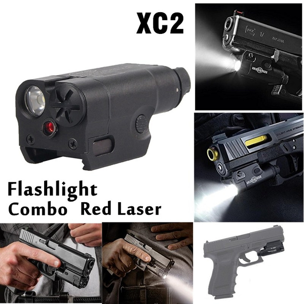 Hunting XC2 Ultra Compact Light Pistol Mini Flashlight With Red Dot Laser Hunting XC2 Ultra Compact Light Pistol Mini Flashlight With Red Dot Laser