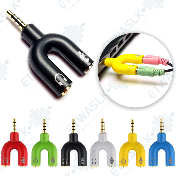 3.5mm Jack Split Microphone Mic \u0026 Audio 