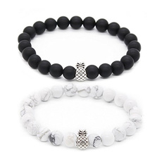 8MM, whitehowlite, distancebracelet, Jewelry