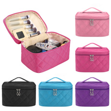 Women Fashion Lingge Cosmetic Bag for Make Up Large Capacity Handbag Travel Toiletry Makeup Bags Wash Necessaire Cosmetic Box