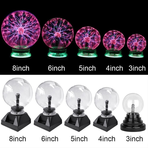 3/4/5/6/8inch 110V Magic Crystal Globe Desktop Lightning Lamp Plasma Ball Sphere 