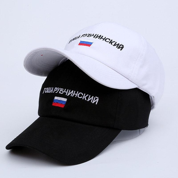 GOSHA RUBCHINSKIY China Russia small flag soft top duck tongue cap skirt  lovers baseball bent men and women Peaked cap