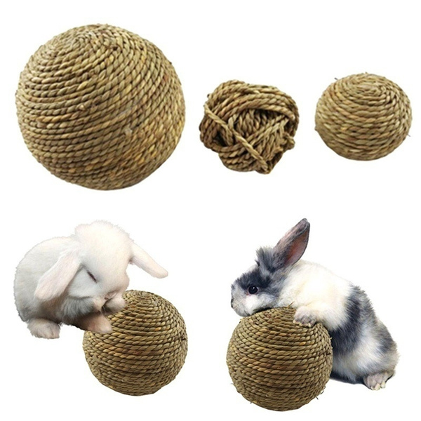 Rabbit Parrot Chew Toy Straw Vine Rattan Ball Bite Resistant Pet Supplies Lovely 