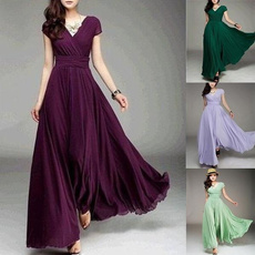 chiffonlongdre, Summer, Plus Size, chiffon