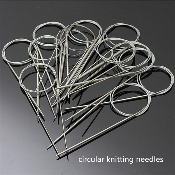 11pcs/set Stainless Steel Circular Knitting Needles Circular