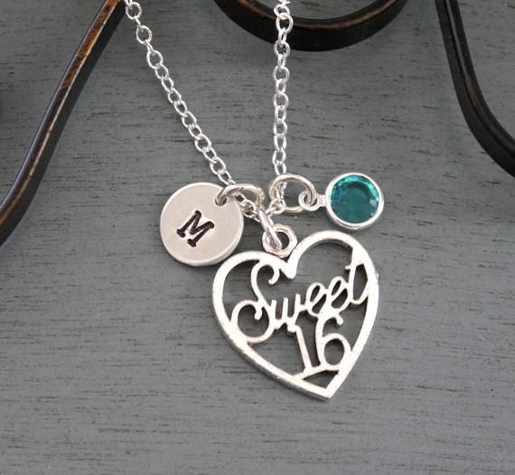 Sweet 16 Necklace, Sweet Sixteen Gift, Personalized Necklace, 16th Birthday  Jewelry, Gift for Her, Sixteen Birthday Gift for Daughter