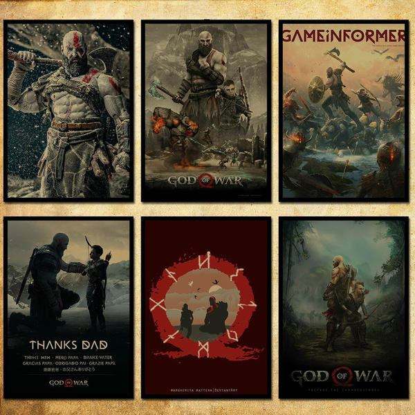 1pcs 12 Kind God Of War 4 Video Game Poster Kraft Paper Wallpaper Decoration For The Bedroom Hall Living Room 42 X 29 7cm 11 6 16 5 Inch Wish