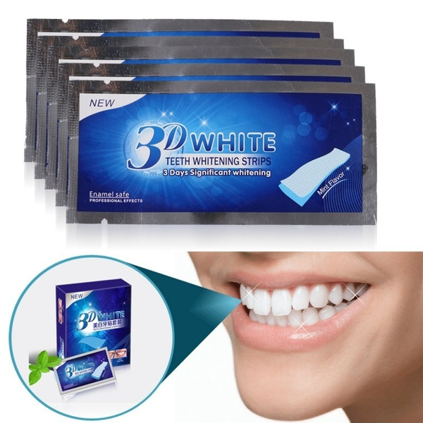 3d white teeth whitening strips 3 days significant whitening