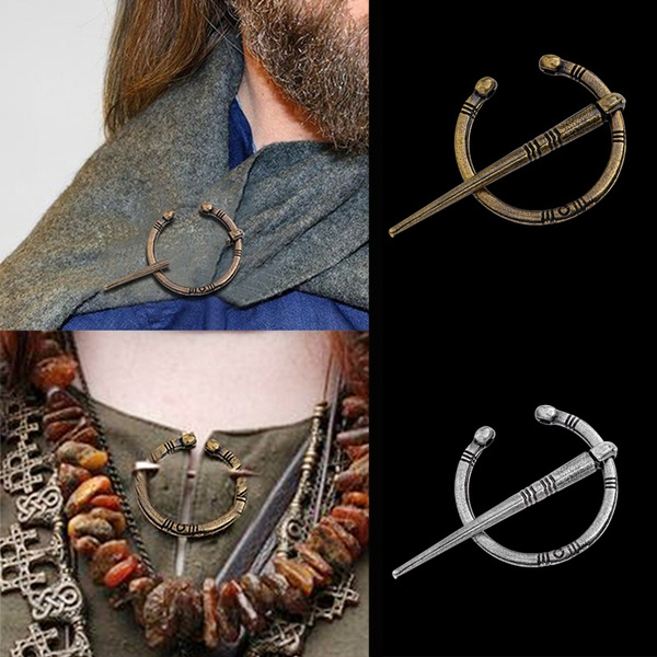 Motley Lav vej I mængde Middelalderlige smykker Etnisk fibula Viking kappestift Nordisk broche fra  oldtiden Penannular Viking broche Tøjindretning | Wish
