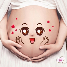 Pregnancy Photo Souvinior Big Belly Stickers Gift Ribbons Belly Stickers Artistic Photo Sticker for Pregnant Women
