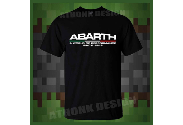 Short Sleeved Cotton Tee Shirts Young Men Abarth-Logo 