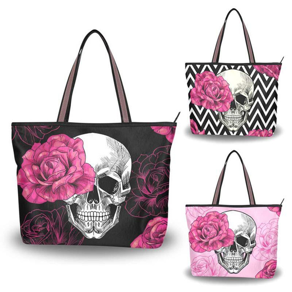 large zippered tote bolsa
