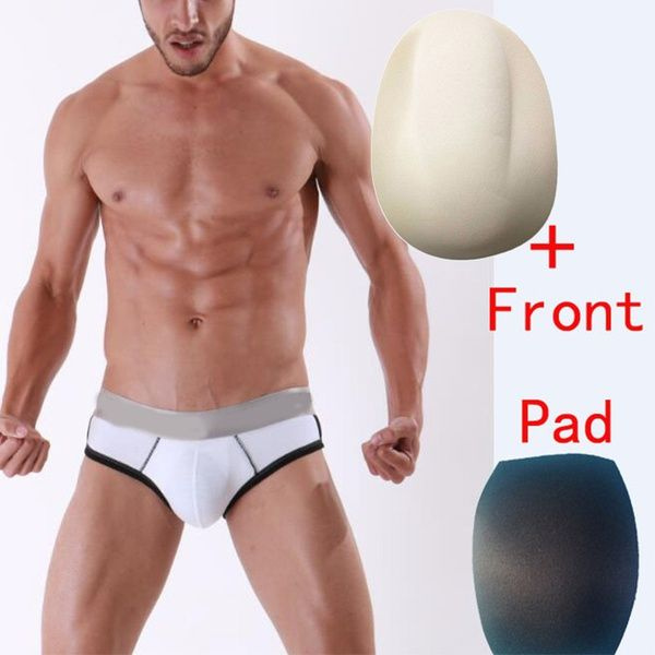 Yofafada Mens Underwear Sponge Cup Safety Cotton Sponge Push Mens Bulge Pad Enhancer Skin 
