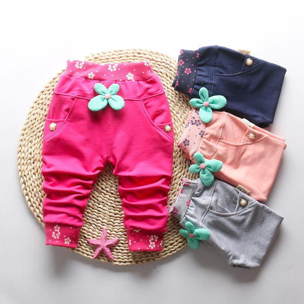 Kids Baby Girl Cotton Clothes Clothing Long Pants Bottoms Trousers Wish
