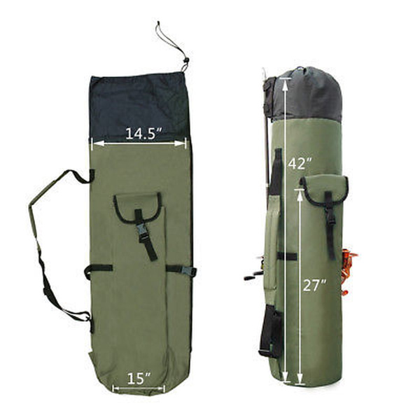 42-Inch Fishing Bag Rod Reel Case Carrier Holder Fishing Pole