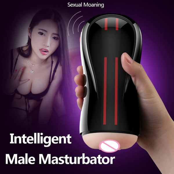 Electric Hip Double Vibrator Artificial Vagina Automatic Masturbator Intelligent Moaning Pussy Sex Toys