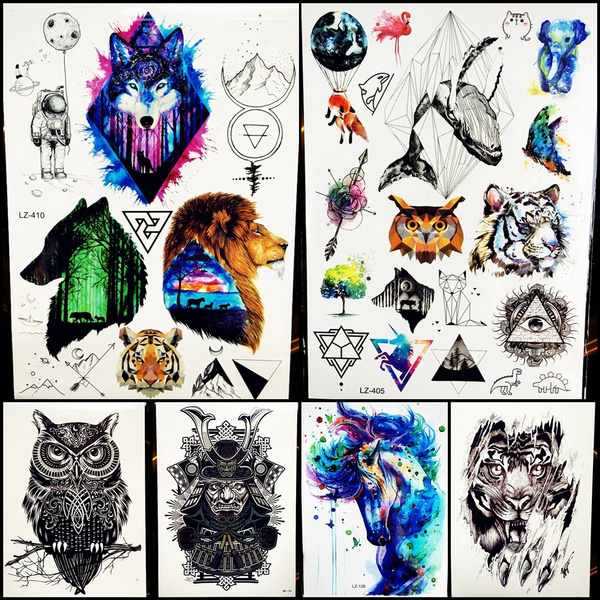 Tribal Lion Forest Wolf Fake Waterproof Temporary Tattoo Sticker Tiger Mountain Hill Bracelet Tattoo Sleeve Triangle Totem Tatoo | Wish Tribal Lion Forest Wolf Fake Waterproof Temporary Tattoo Sticker Tiger Mountain Hill Bracelet Tattoo Sleeve Triangle Totem Tatoo | Wish