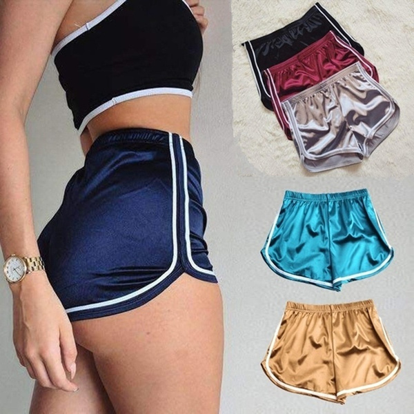 high waist elastic shorts