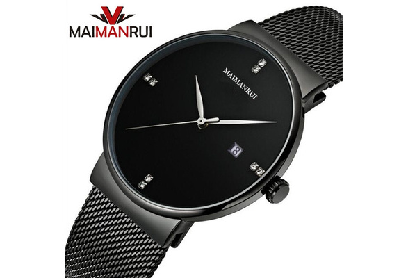 New Fashion MAIMANRUI Ultra thin Top Brand Luxury Business Watches Waterproof Scratch resistant Men Watch Clock Wish