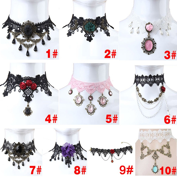 Fashion Charms Lolita Style Lace Necklace Lady Chain Collar Choker Party