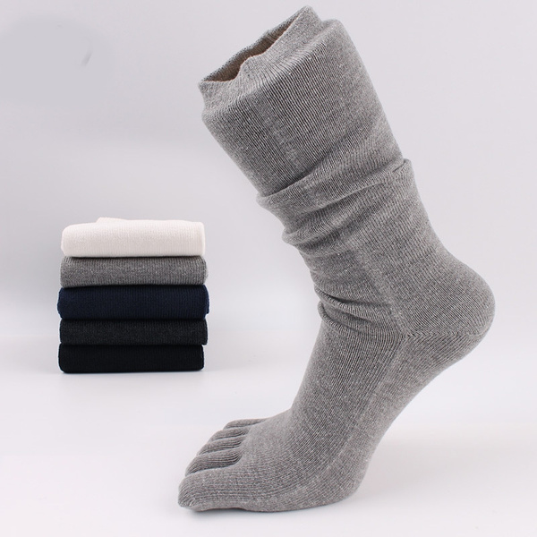 Five Fingers Socks Men's Cotton No Show Toe Sweat Absorption Socking 5 ...