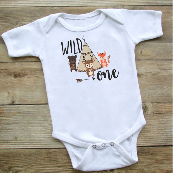 woodland baby onesies