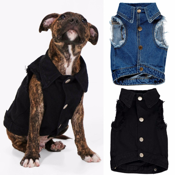 Denim Dog Blue Jeans Denim Jacket Clothing Personalized Pet Puppy Cat Jeans Cute Vest Coat Dog Clothes Wish