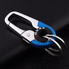 2018 Car Business Keychain Key Ring for Men Car Key Chain Key Ring (color:blue,orange)
