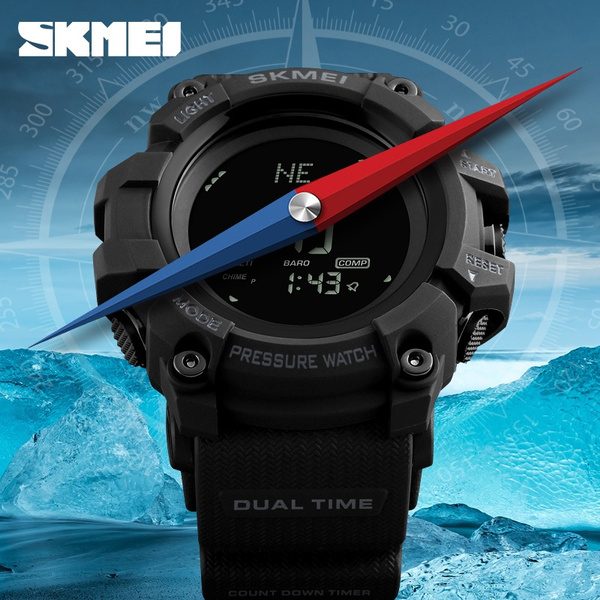 waterproof watch with compass