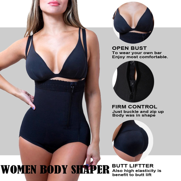Women Plus Size Firm Tummy Compression Bodysuit Shapewear with Butt Lifter  6XL 