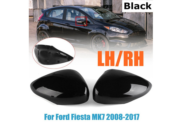 Car Mirror Cover Wing Rain Cover Cover Car Left/Right Mirror Cap Blue for Ford Fiesta MK7 2008-2017 