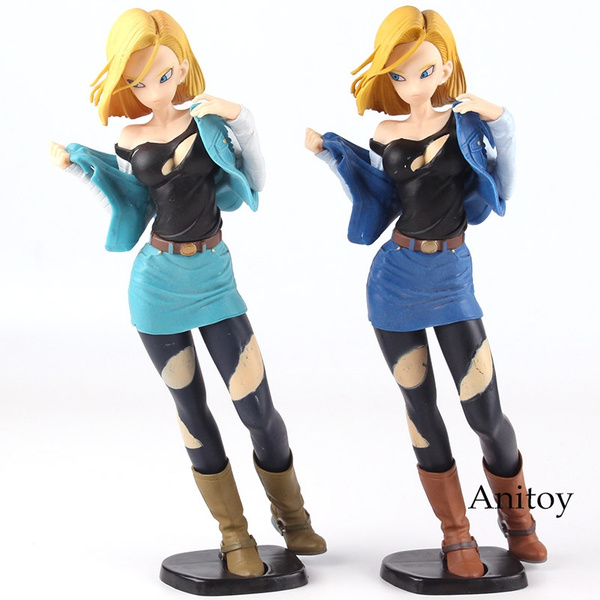 25cm Dragon Ball Z Glitter Glamours Android No 18 Lazuli Playart Kai Collection Sexy Toy Doll Model Brinquedos Figurals Gift Wish