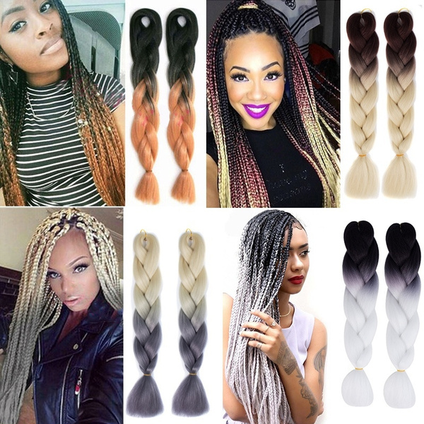 1piece Braiding Hair 100g Crochet Braids Synthetic Hair Extensions(100  Colors)