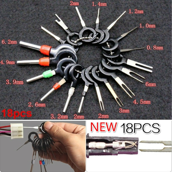Car Tools Terminal Removal Electrical Crimp Connector Pin Extractor Kit Plug Key 