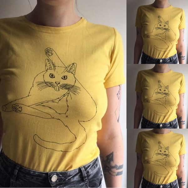 cat tees for women