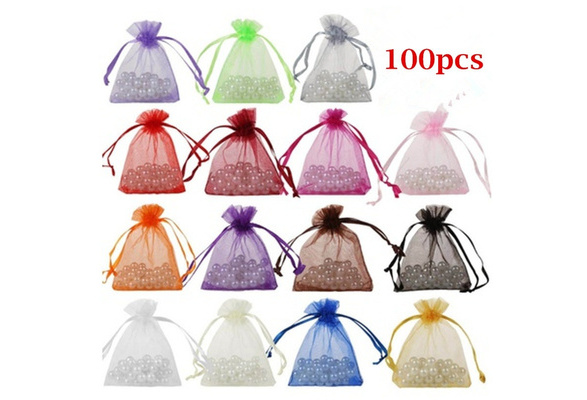 Details about   EY_ 100Pcs Mini Organza Gift Bags Jewellery Christmas Wedding Party Packing Pouc 