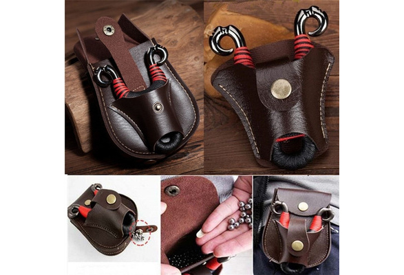 Details about   Hunting Soft Slingshot Pockets Shooting Leather Pouch Tactical Waist Bag 