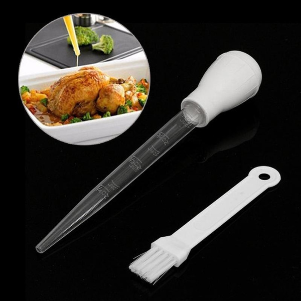 Chicken Baster Turkey Tube Bbq Meat Pump Syringe Pipe Cooking Poultry Flavor New