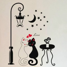 blackcatwithstreelamp, Decor, Decorare pereți, Decor casă