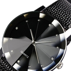 Men Women Quartz Sport Stainless Steel Dial Leather Band Wrist Watch Luxury Watches
