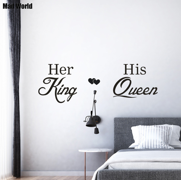 High-quality Her King His Queen Love Wall Art Stickers Wall Decal Home DIY  Decoration Wall Mural Removable Room Decor Wall Stickers | Wish