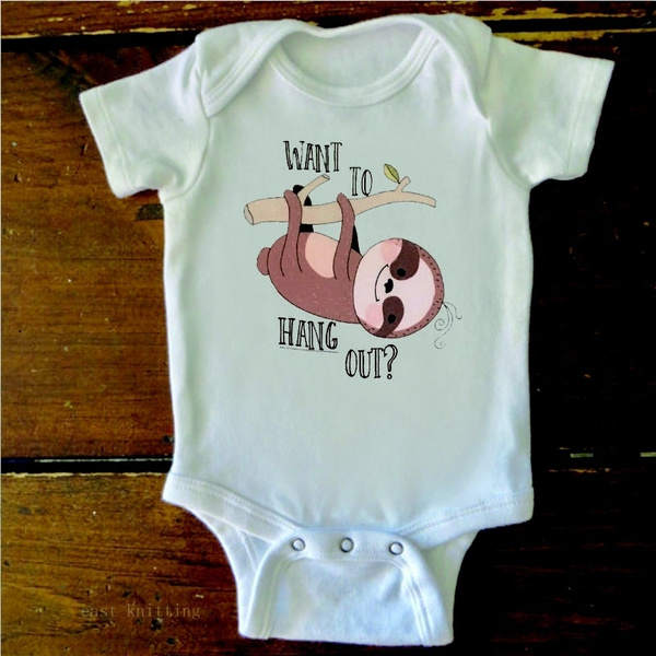 sloth baby romper